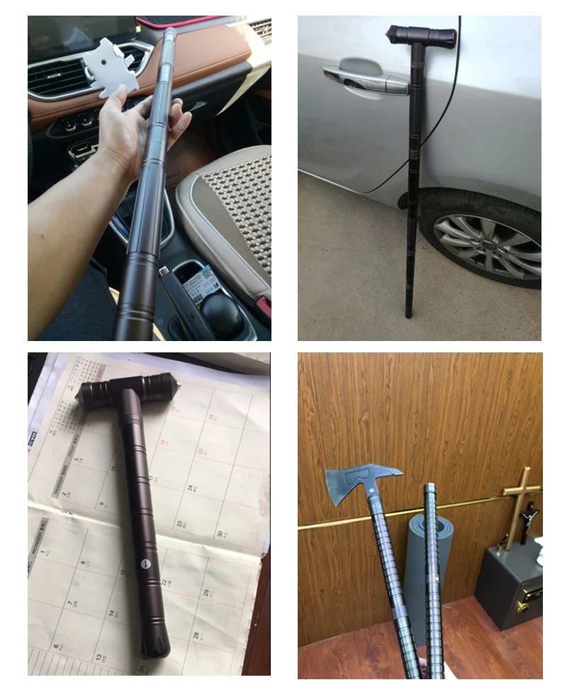 Emergency defense stick Camping Accessories Home Car Walking Stick Self Outdoor shovel DIY Component