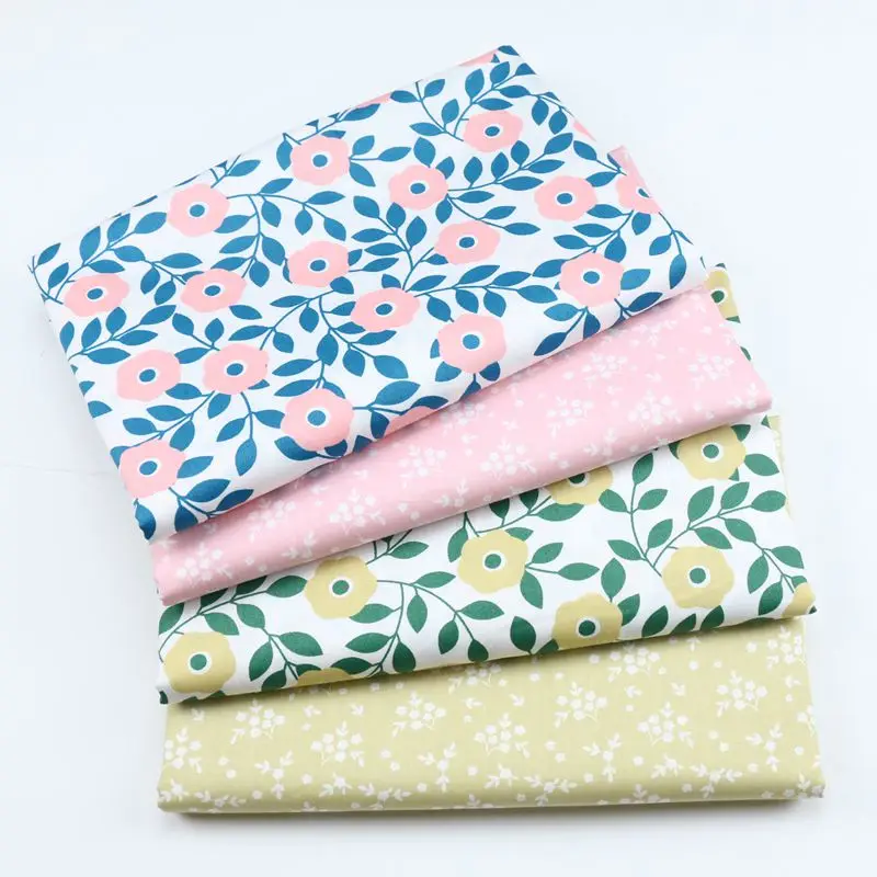 

Small Floral Print Fabric Cotton Twill Fabric Patchwork Textile Cotton DIY Sewing Quilted Baby Home Pajamas Dress Cotton Fabric