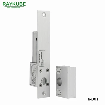 

RAYKUBE Electric Bolt Lock Fail Safe Mode +Glass Door Clamp For Office Glass Door Access Control System R-B01