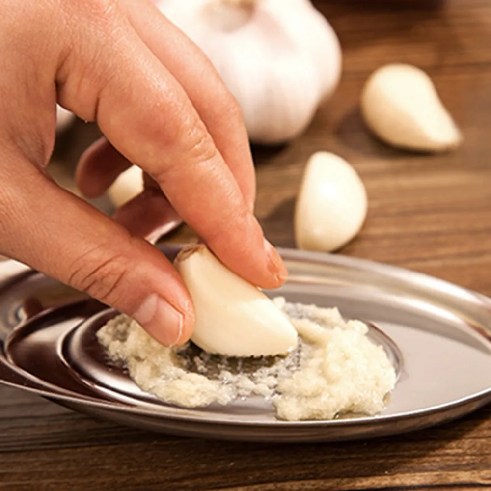 

Household Stainless Steel Cutter Grinding Garlic Plate Kitchen Tool Ginger Garlic Grinding Grater Planer Slicer Vegetable Mud