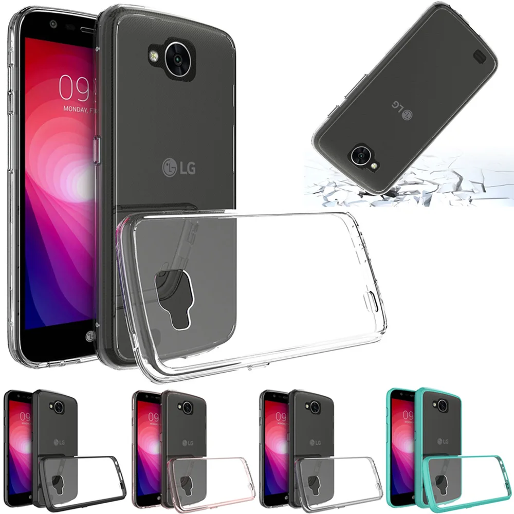 

For LG X Venture V9/X Calibur Ultra-thin Soft Case TPU Frame Hard Acrylic Back Case Clear Cover For LG X Venture V9/X Calibur