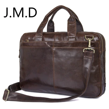 

J.M.D 2019 New Arrival 100% Genuine Leather Shoulder Bag Men's Laptop Bag Handbag Briefcase Messenger 4 Color 7092
