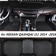 Обновленные кожаные автомобильные коврики для NISSAN QASHQAI J11 пользовательские накладки для ног автомобильный коврик автомобильные чехлы