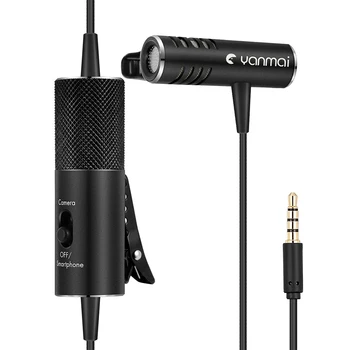 

Professional Lavalier Microphone Clip-on Lapel Omni-directional Condenser Microphone MINI Mic For Smartphone Camcorder Camera PC