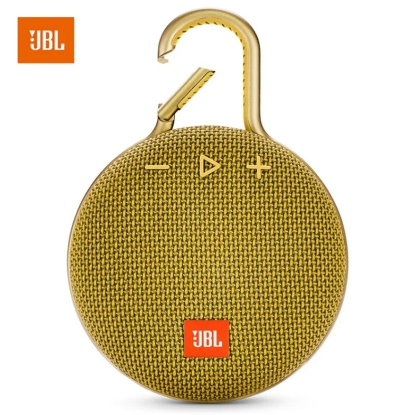 JBL Clip 3 портативный Bluetooth открытый мини динамик беспроводной IPX7 водонепроницаемый сабвуфер стерео бас музыкальный плеер с микрофоном - Цвет: Цвет: желтый