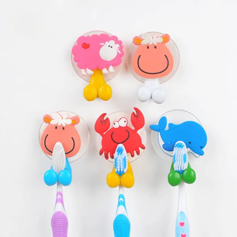 

Random Type!!! 1PC Animal Silicone Toothbrush Holder Home Set Wall Bathroom Hanger Suction