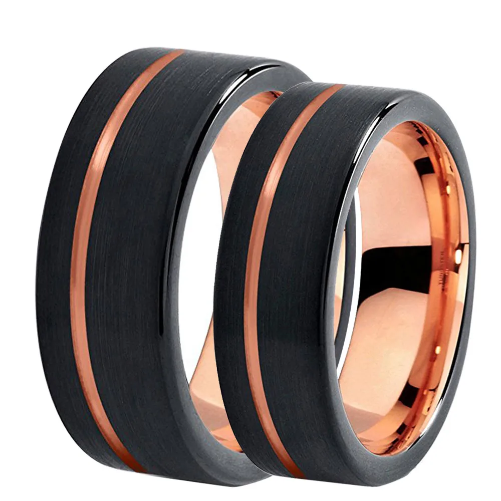 Wedding Band And Anniversary Ring Designed For Maximum Comfort Fit For Men And Women Use Size 14 Love for Nature Black Tungsten Carbide Animal Lovers Ring 8mm
