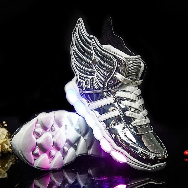 Кроссовки светильник ские со светодиодной подсветкой и USB зарядкой|children shoes