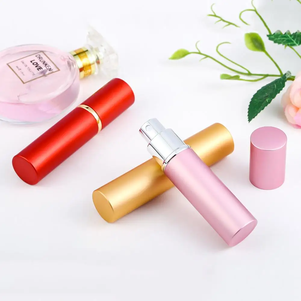 10ML Mini Portable For Travel Aluminum Refillable Perfume Bottle With Spray&Empty Cosmetic Containers With Atomizer Hot Sale