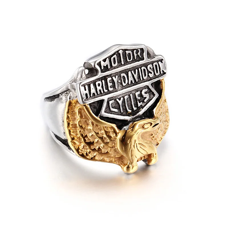 Motorcycle Personality retro punk wind eagle men ring ring locomotive ring jewelry