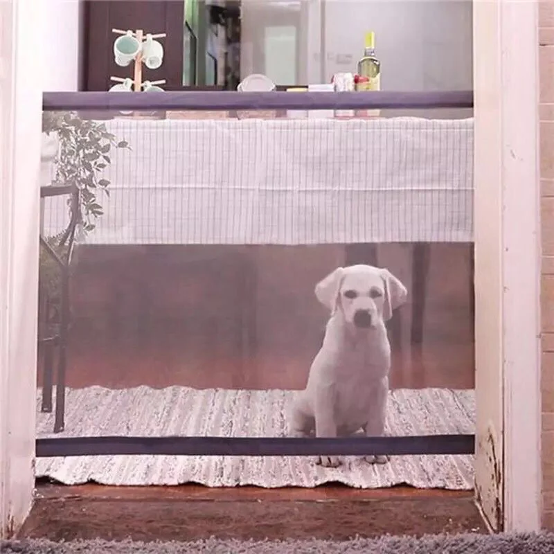 

Portable Folding Pet Network Black Home Grid Guard Security Guard and Install Pet Dog Safety Enclosure Dog Fences Buffer Device