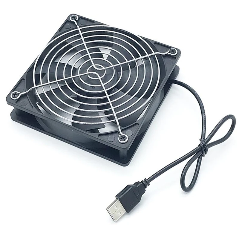 USB 컴퓨터 섀시 팬 라우터 셋톱 박스, DIY 5CV 냉각 팬, 12cm 음소거, 8cm