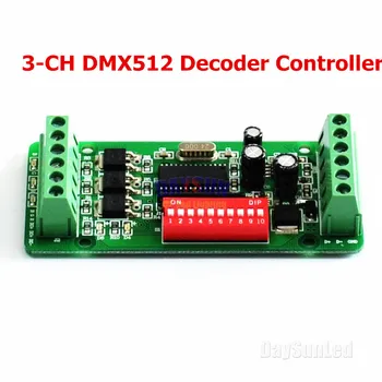 

New Easy 3CH DMX Controller DMX512 RGB Controller Decoder & Driver for RGB Led Lights