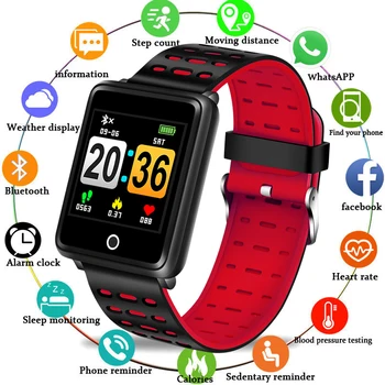 

LIGE 2019 New Smart Bracelet OLED Color Big Screen men Fashion Fitness Tracker Heart Rate Blood Pressure Smartwatch Sport Watch