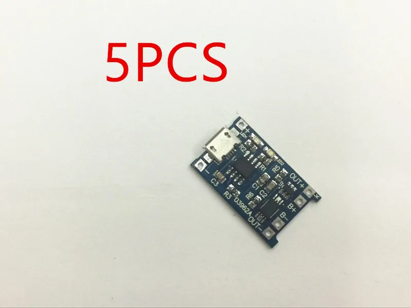 5 шт. зарядная плата с автоматической защитой Micro USB В 1A 18650 TP4056 | Электроника