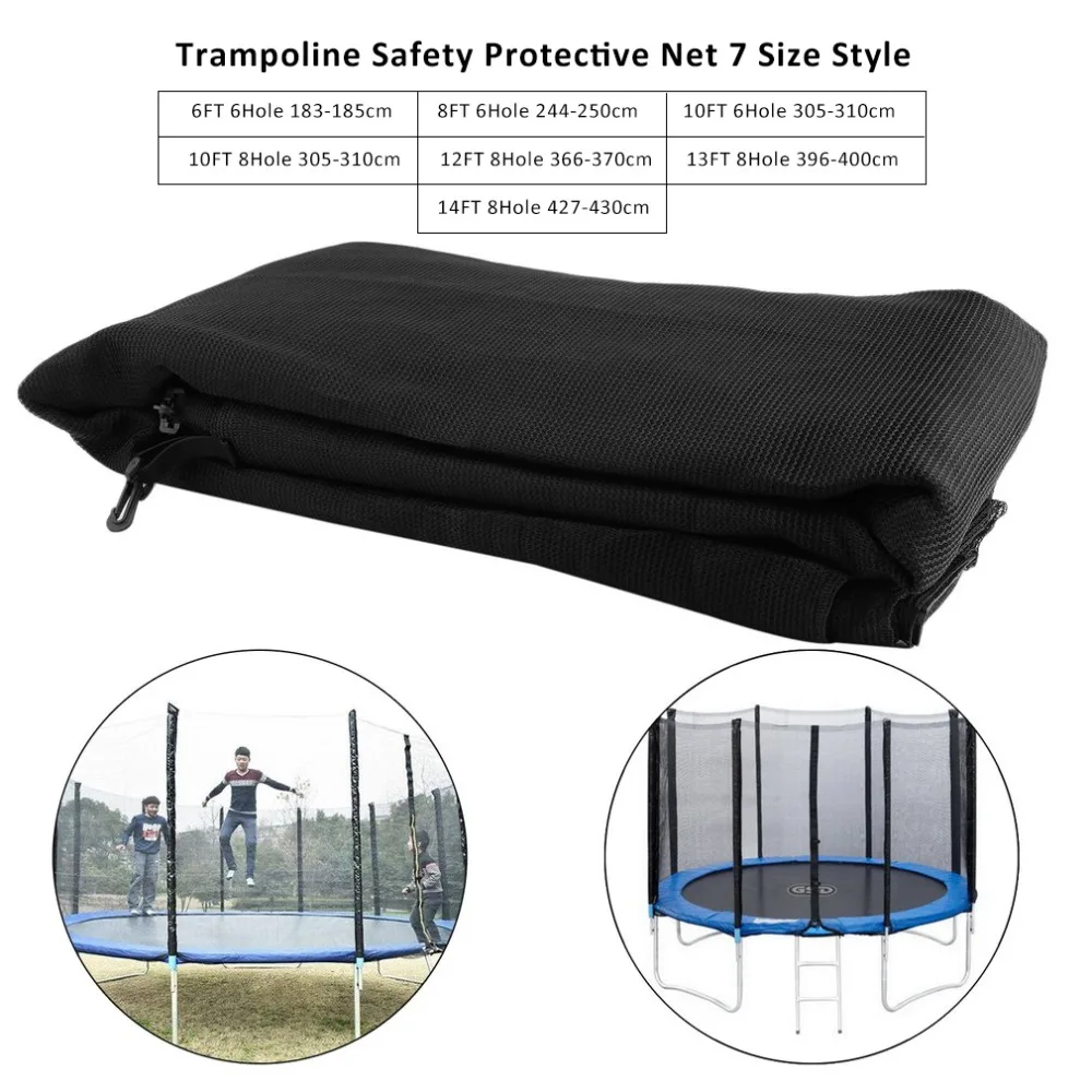 

High Quality Outdoor Large 7 Size Style Trampoline Replacement Net Trampoline Safety Protective Net Bundle Enclosure
