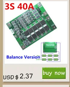 3 S 40A 11.1 В 12.6 В 18650 защиты литиевая батарея доска с сбалансированный версия для буровых 40A ток