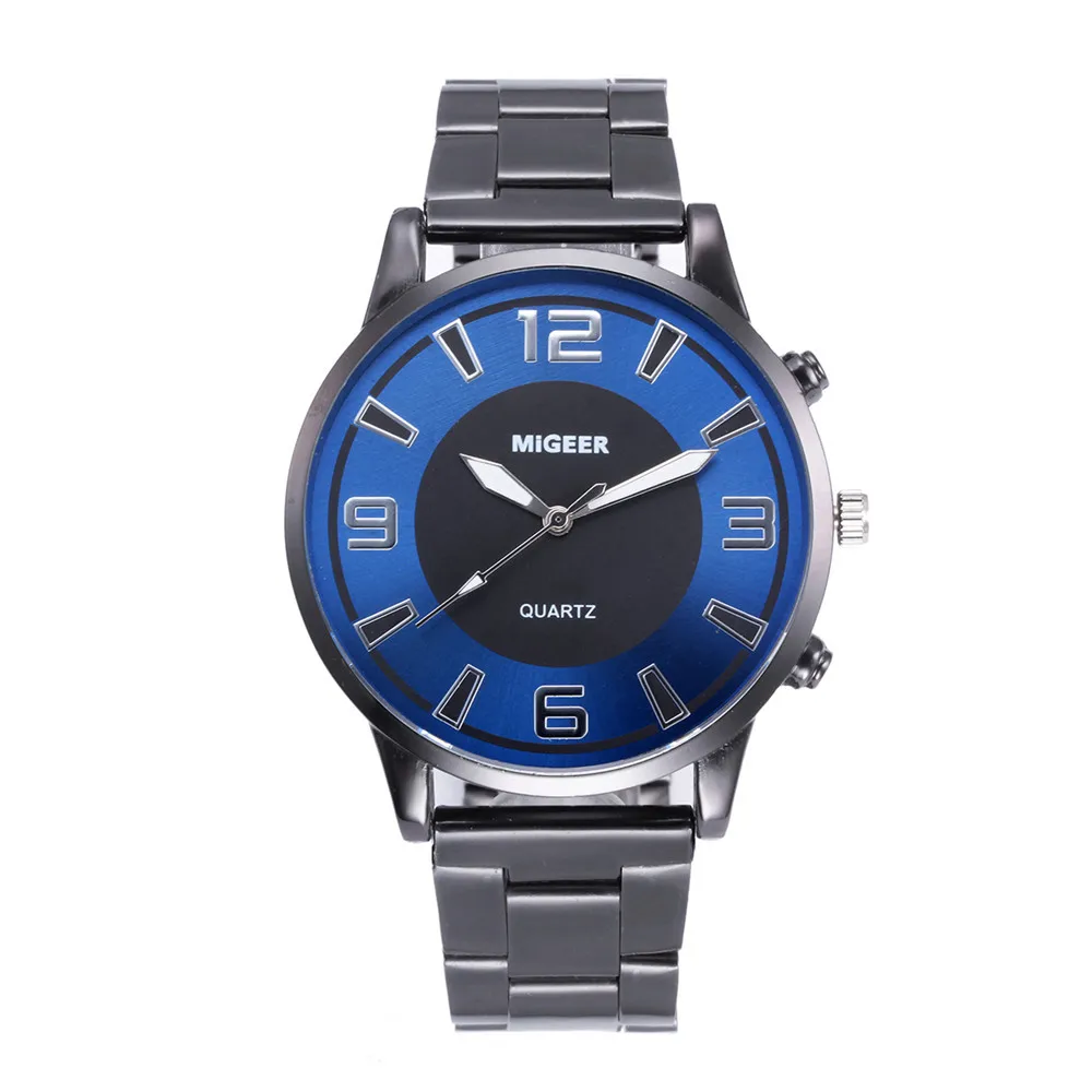 Новые мужские часы Топ люксовый бренд ремень из нержавеющей стали модные мужские часы Бизнес Кварцевые наручные часы дизайнерское время