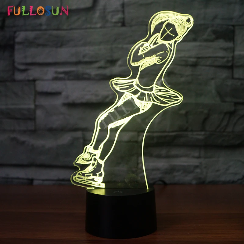

Figure Skating LED Night Light Sport Series 3D Lamp Bulbing Touch Colorful Desk Lamp for Kids Gift USB Lamp