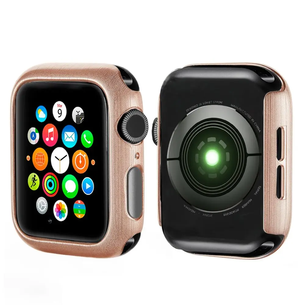 

new Frame PC Protective Case for Apple Watch band 40mm 44mm Series 1 2 3 4 38mm 42mm Cover Shell Smartwatch Bumper Protect Cases