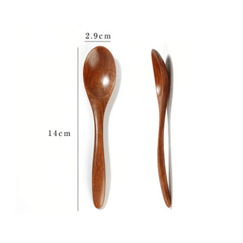 

Cooking Tools Coffee Spoons Natural Wooden 14*2.9cm Ice Cream Tableware Soup Spoon Healthy Kitchen Gadgets Japanese Style
