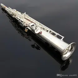 Абсолютно Новый Янагисава сопрано саксофон S-992 B плоская Серебряная пластина прямой саксофон латунный музыкальный инструмент с чехлом