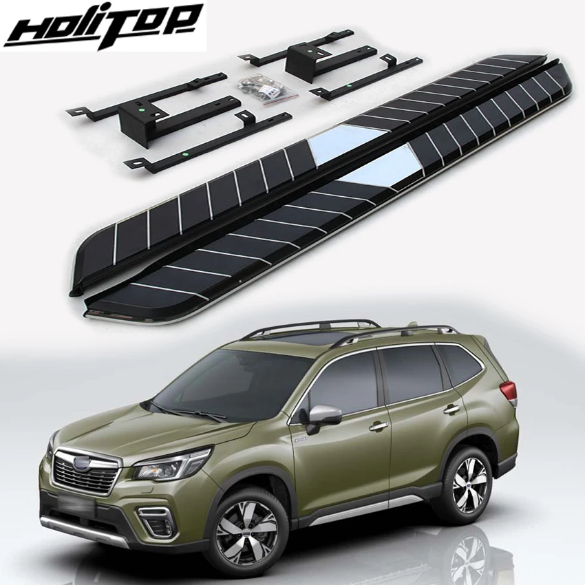 

New arrival LED light running board side step bar for Subaru Forester 2019, fashion design,load 300kg,2 times aluminum thickness