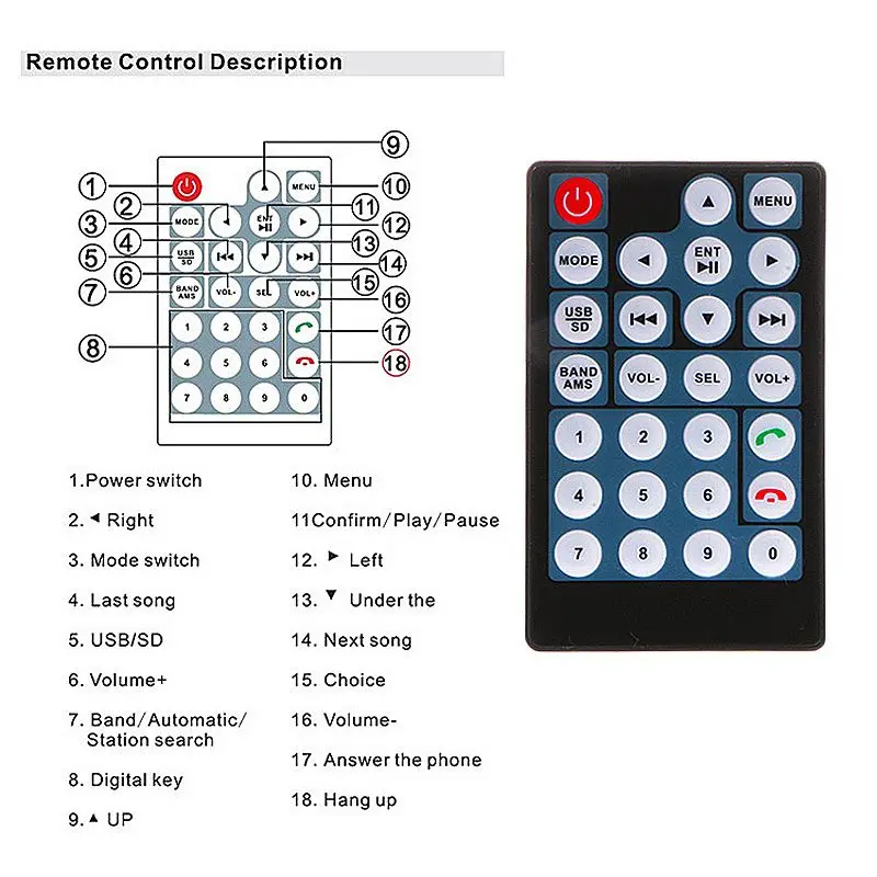 7012B 7 дюймов Bluetooth V2.0 аудио стерео сенсорный экран MP5 плеер Поддержка MMC