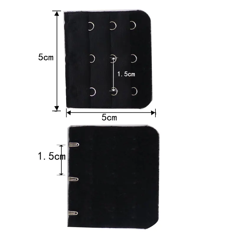 3 шт., 3 крючка, удлинитель для бюстгальтера для женщин, эластичный удлинитель для бюстгальтера, ремень, расширитель, Регулируемая пряжка для ремня, нижнее белье, черный, белый, красный цвет - Цвет: Black