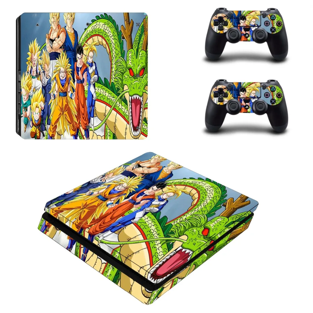 Dragon Ball Z Сон Гоку PS4 тонкая кожа Виниловая наклейка, стикер для Playstation 4 консоли и 2 контроллеры PS4 тонкая кожа Стикеры