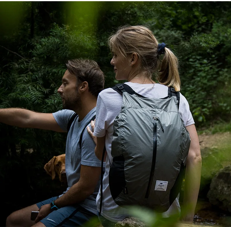 Naturehike ao ar Leve à Prova Bolsa de Armazenamento Viagem à Prova Livre Ombro Dobrável Mochila Ultra Dwaterproof Água Luz Pele Ykk Zíper 14 Esporte e Lazer