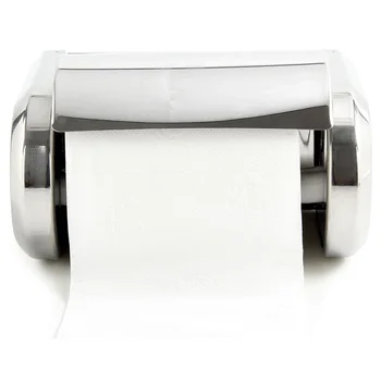 

Stainless Steel Bathroom Wall Mounted Toilet Chrome Paper Holder Tissue Box