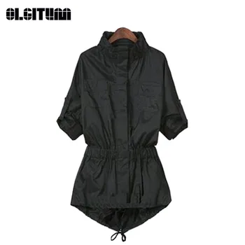 

2020 Fashion Women Single Breasted Long Trench Slim Black Long Sleeve Pockets Women's Outwear Trench Coat For Women Xxxxl TR038