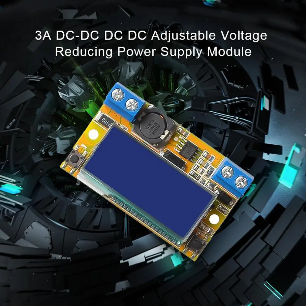 3A DC Регулируемый понижающий модуль питания ЖК экран измеритель тока и напряжения