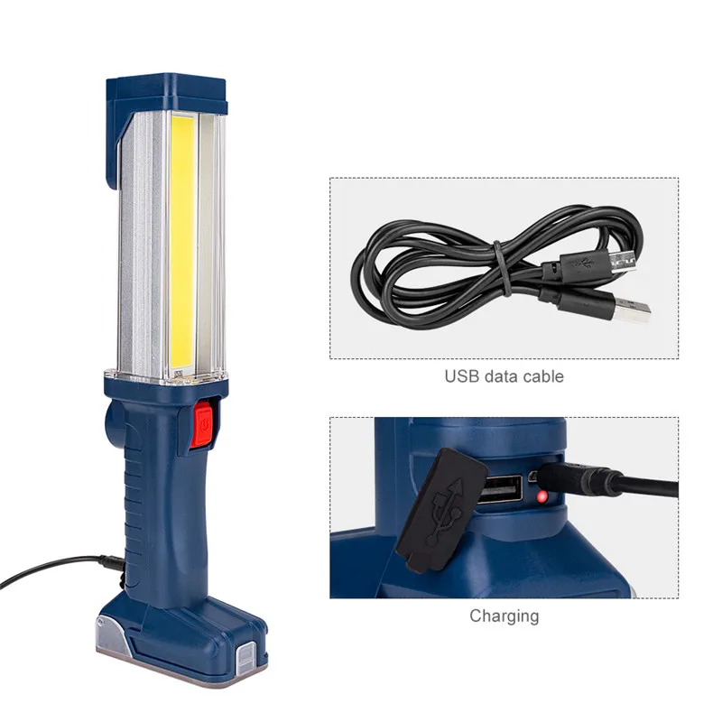 SANYI COB LED Portable Lantern 3800 LM USB Recharging 2*18650 Battery 2 Modes Flashlight Torch for Camping Hunting