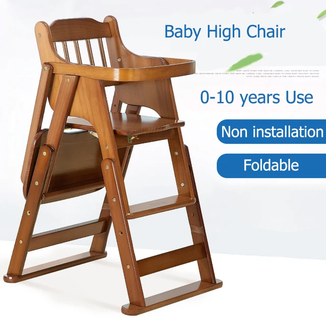 High chairs Baby Child Eat Wood Folding Chair Seat Multifunctional
