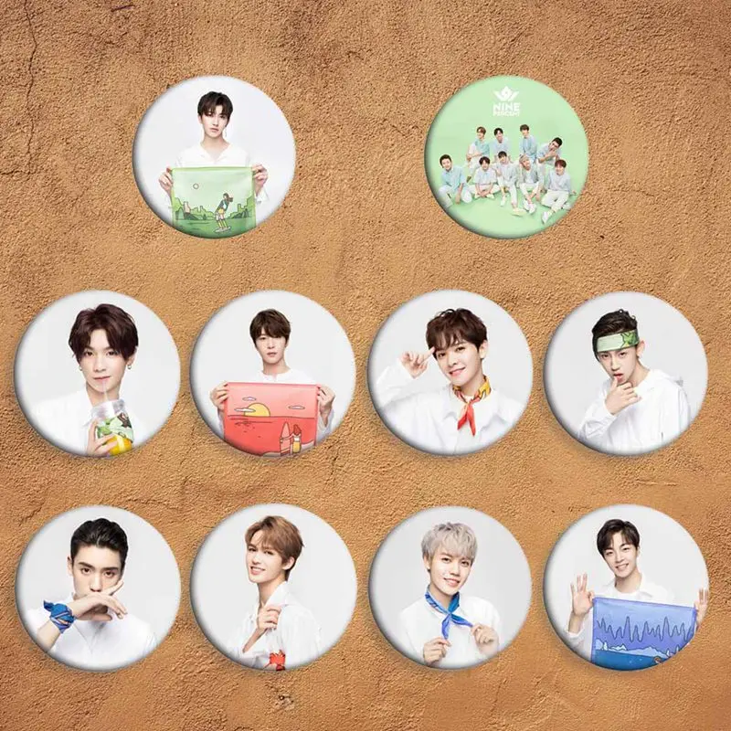 

NINE PERENCT !1pcs Fashion Nine Percent Badge Brooch Round Chest Pin Souvenir Gift Celebrity Commemorative Badge