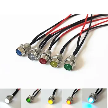 

12V 5MM LED Signal Indicator Lamp Light with 20CM Wire 20pcs