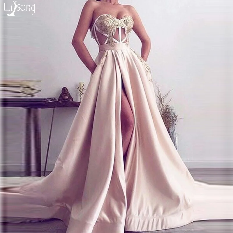 split leg evening gown