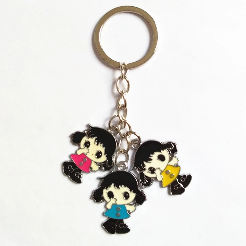 Little Girl Design KeyChain Zinc Alloy Not Fade Flash Bright Metal