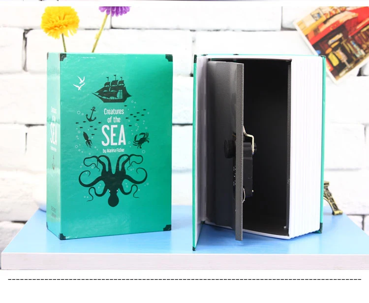 Book Secret Hidden Security Safe Lock Cash Money Jewellery Locker Box M Size 2 Models (Security Code or Key) for Choice