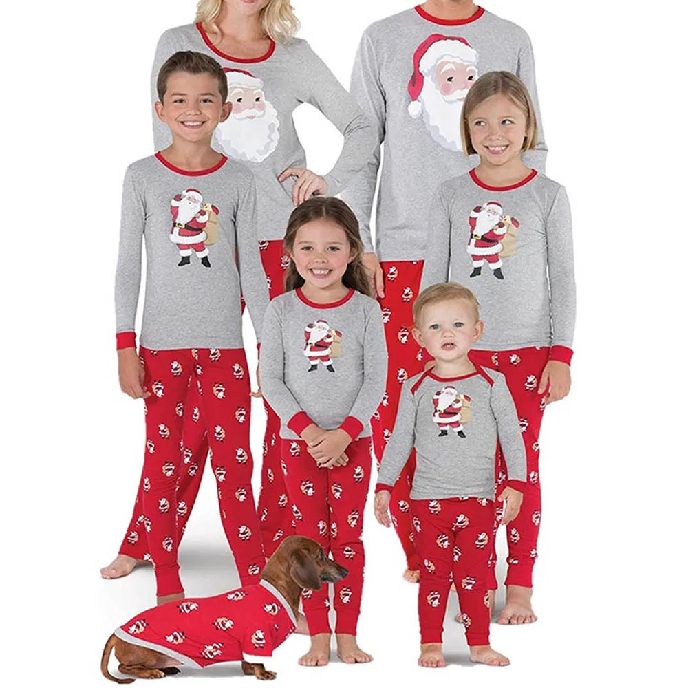 Vete Для мужчин t femme 2018 Горячие Новая одежда Для мужчин wo Для мужчин леди папа Санта Клаус блузка брюки Семейные пижамы Рождественский набор