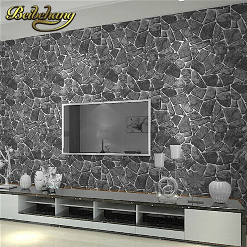 Beibehang Papelデparede高級天然壁石小川ロックスレート効果ビニールロール岩壁の背景ヴィンテージ壁紙3d Vintage Wallpapers 3d Wallpaper 3dvintage Wallpaper Aliexpress