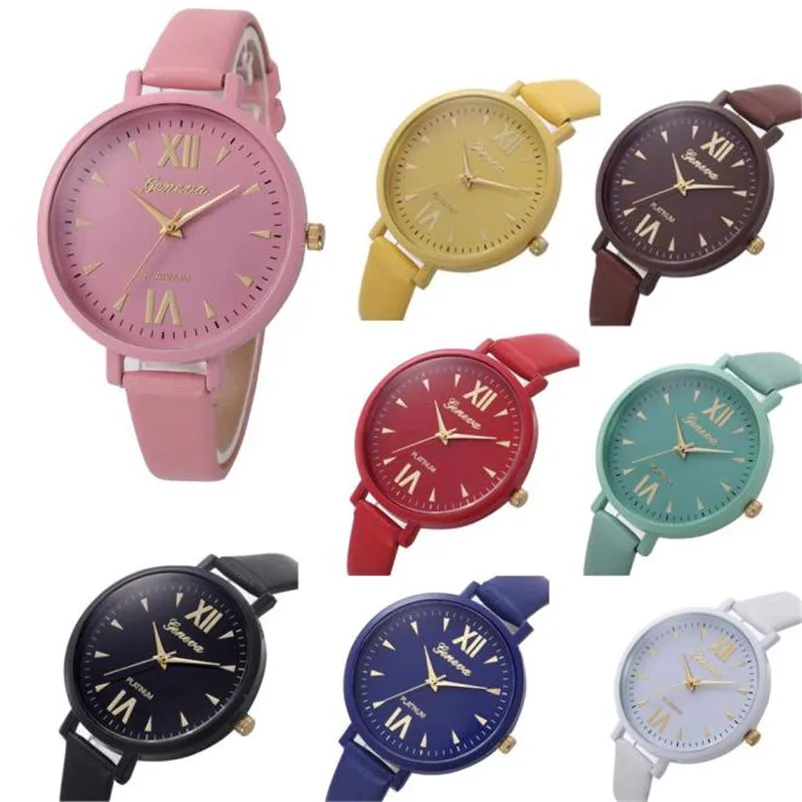 Women's watches fashion leather watch strap Leisure Time Fine Analog  Simple Clock Female Wrist Watch relogio feminino M17 (15)