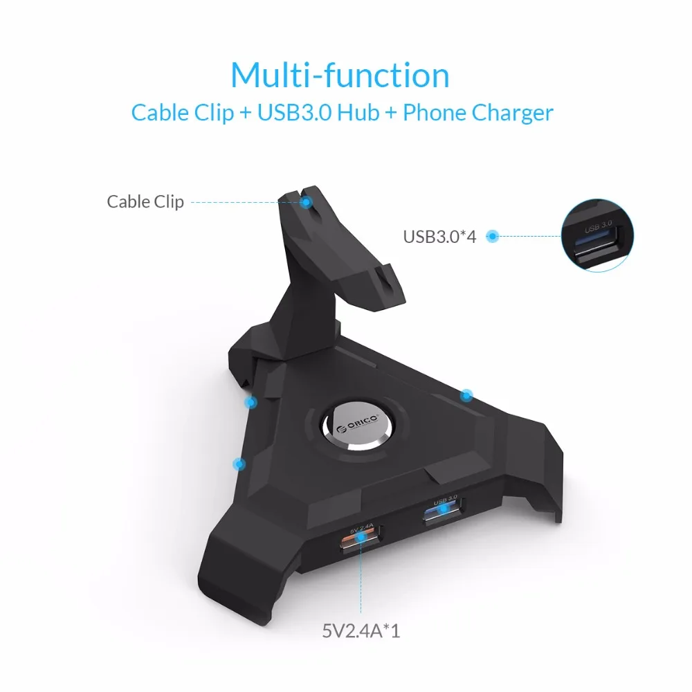 Концентратор USB 3 0 ORICO с адаптером питания 12 В поддержка 5 в А кабель для зарядки