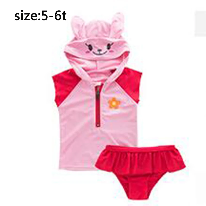 Для маленьких мальчиков купальники мультфильм животных пингвин лягушка утка кролика милые детские купальные костюмы Дети Купальник для плавания одежда - Цвет: pink 6t