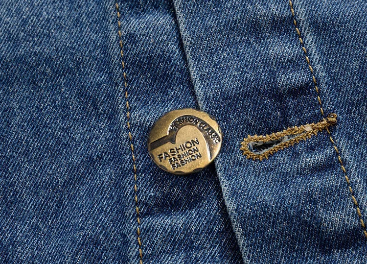 Новый Для мужчин; Корейская версия из самосовершенствование джинсовая куртка с заклепками джинсовая куртка синий личность тенденция