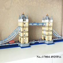 H & HXY EM ESTOQUE Frete Grátis 17004 4295 pcs London bridge Modelo Kits de Construção de Tijolo lepin DIY Brinquedos Compatíveis 10214 Presentes