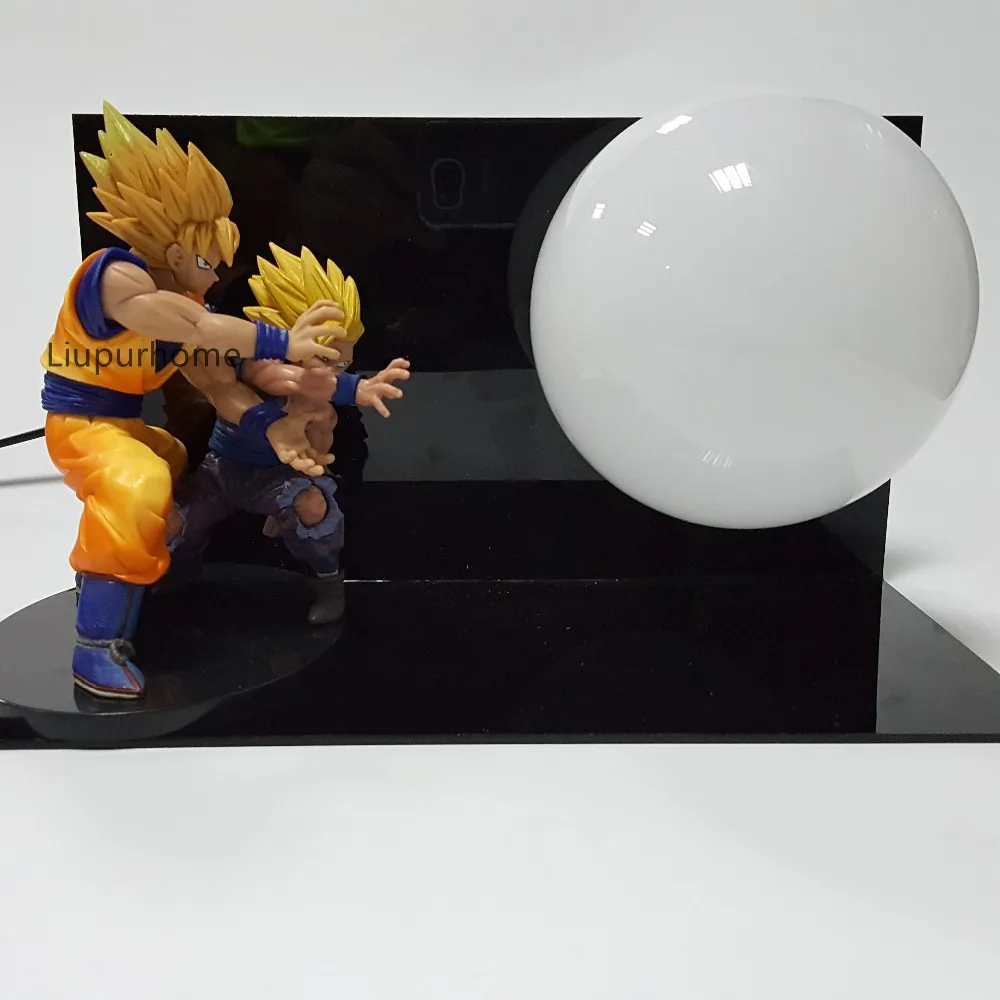 Dragon Ball Z Goku Гохан папы и сына светодио дный ночник настольная лампа Dragon Ball светодио дный освещение украшения на Рождество