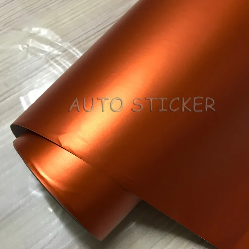 orange matte metallic car wraps car sticker 7